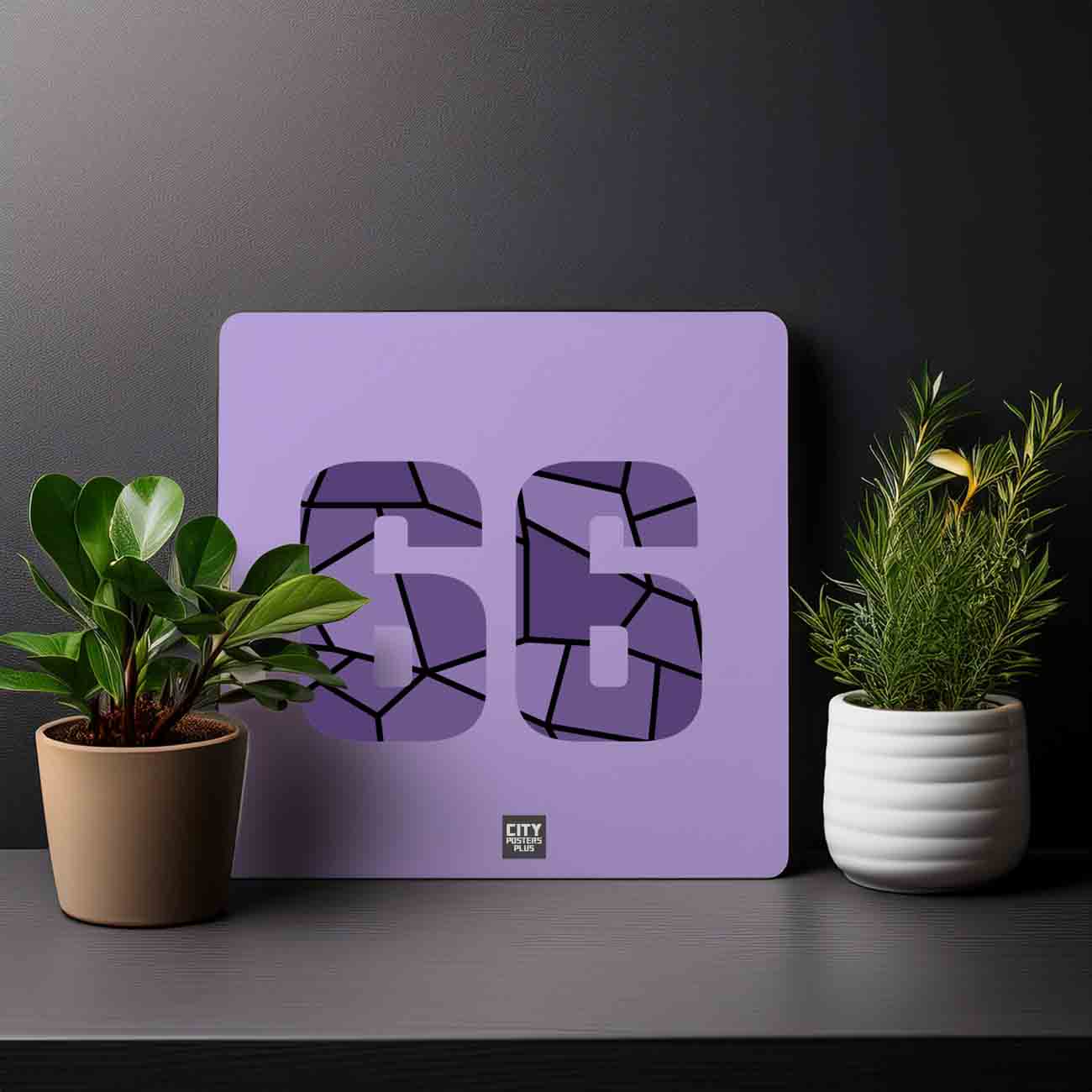 66 Number Mousepad (Iris Lavender)