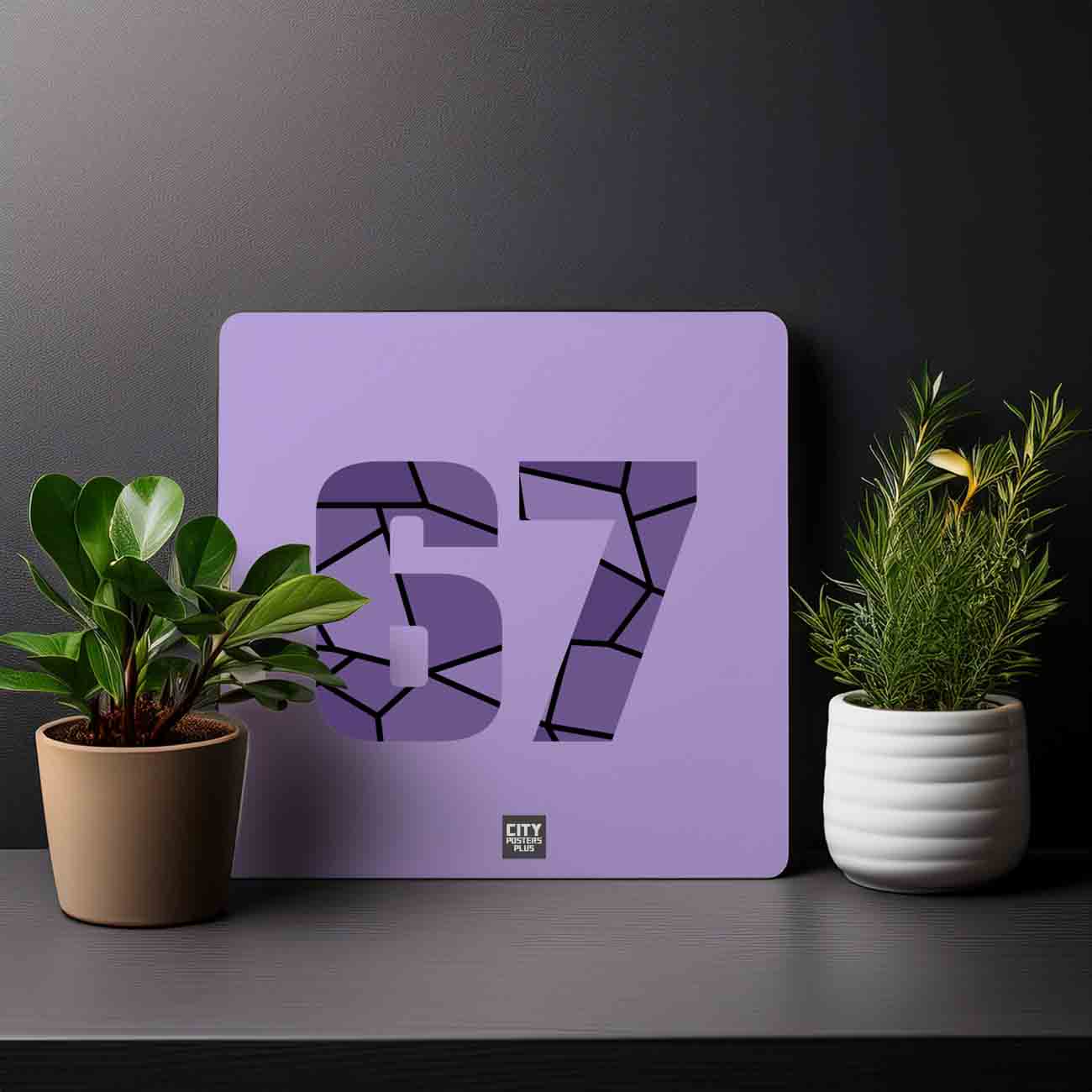 67 Number Mousepad (Iris Lavender)