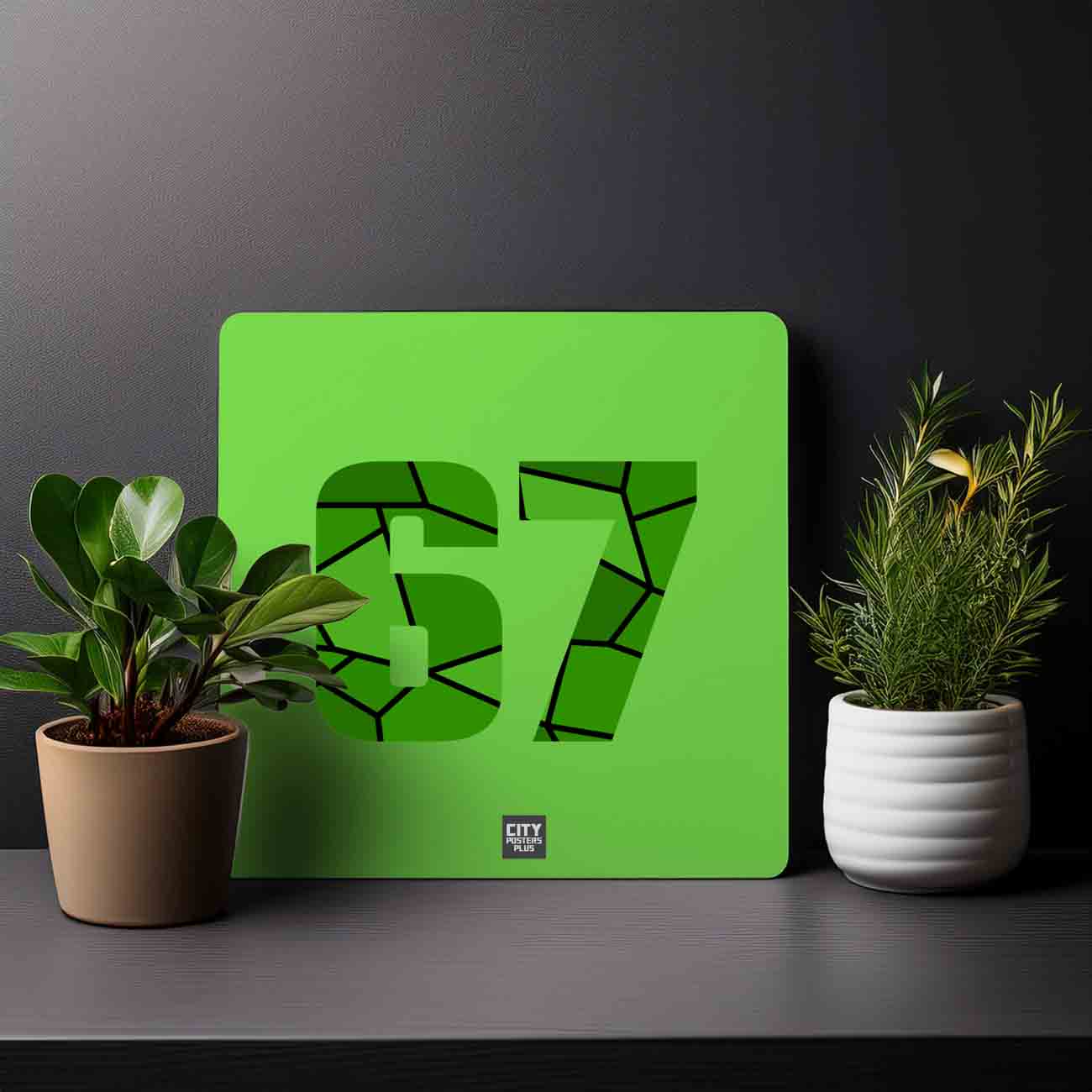 67 Number Mousepad (Liril Green)
