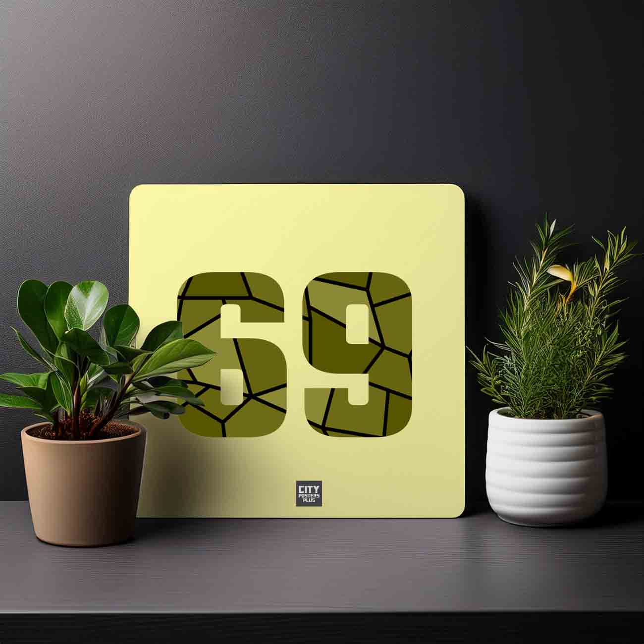 69 Number Mousepad (Butter Yellow)