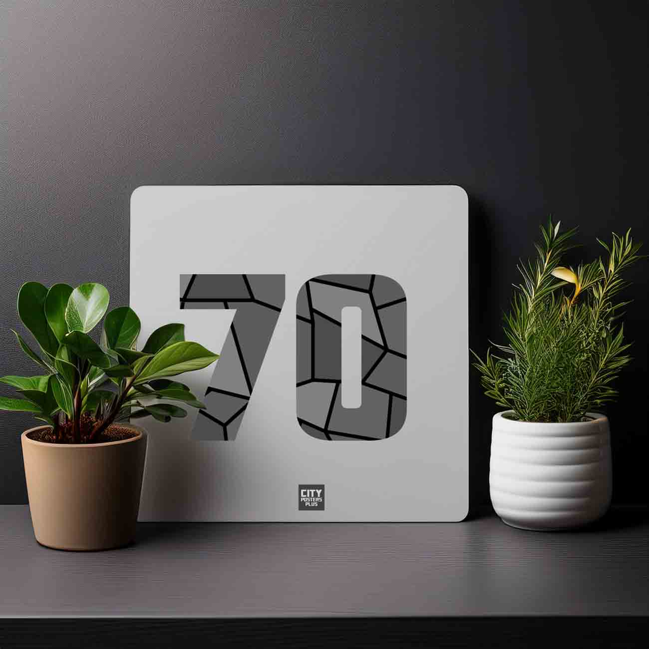 70 Number Mousepad (Melange Grey)