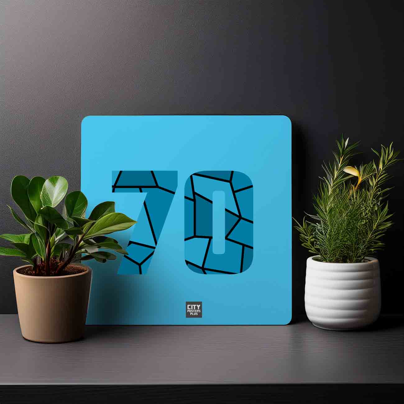 70 Number Mousepad (Sky Blue)