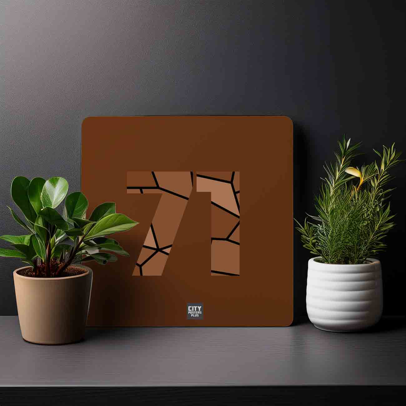 71 Number Mousepad (Brown)