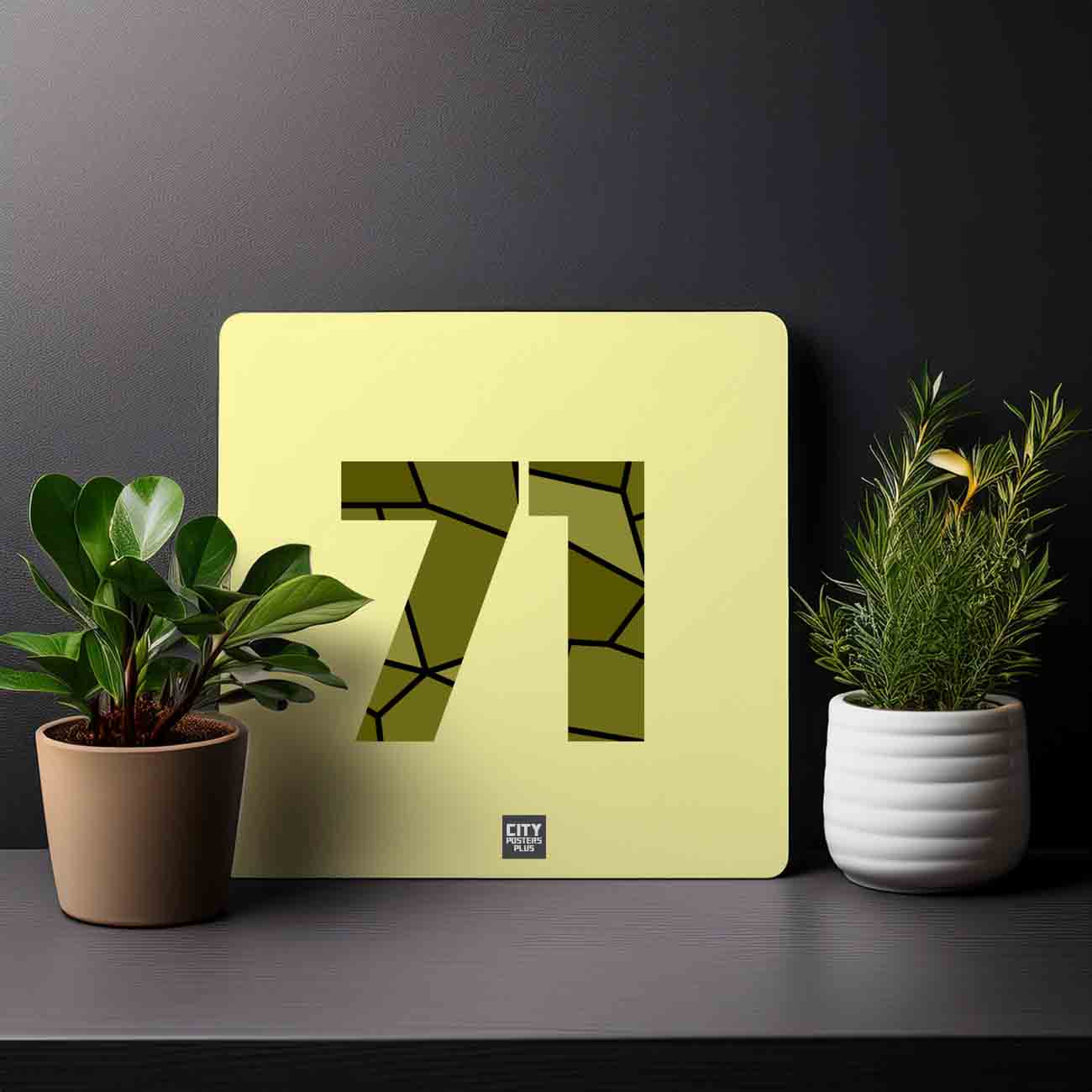 71 Number Mousepad (Butter Yellow)