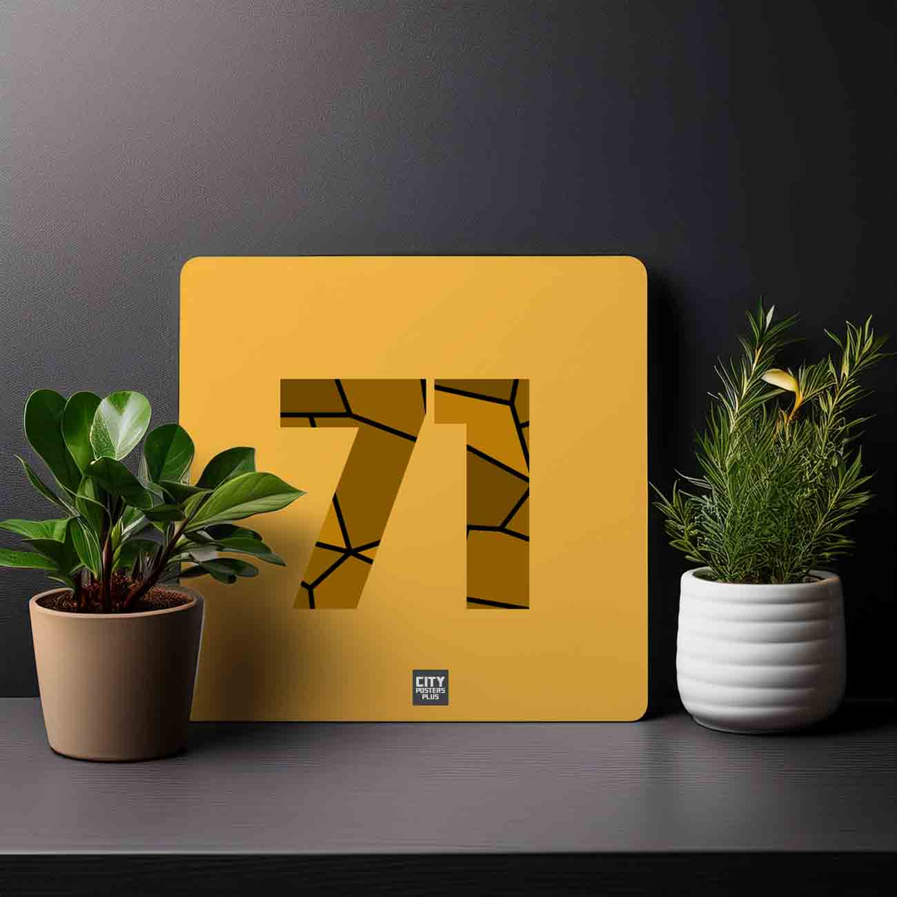 71 Number Mousepad (Golden Yellow)