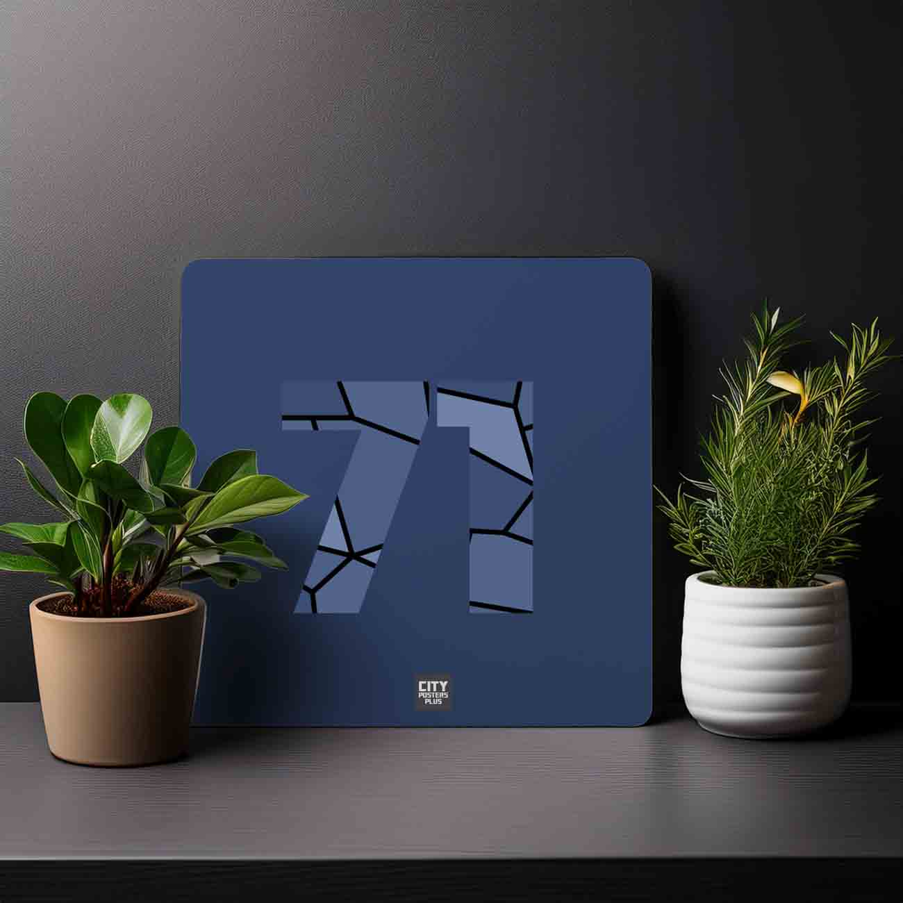 71 Number Mousepad (Navy Blue)
