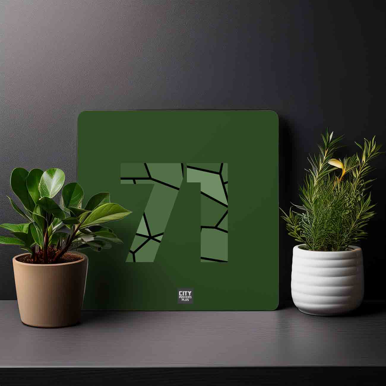 71 Number Mousepad (Olive Green)