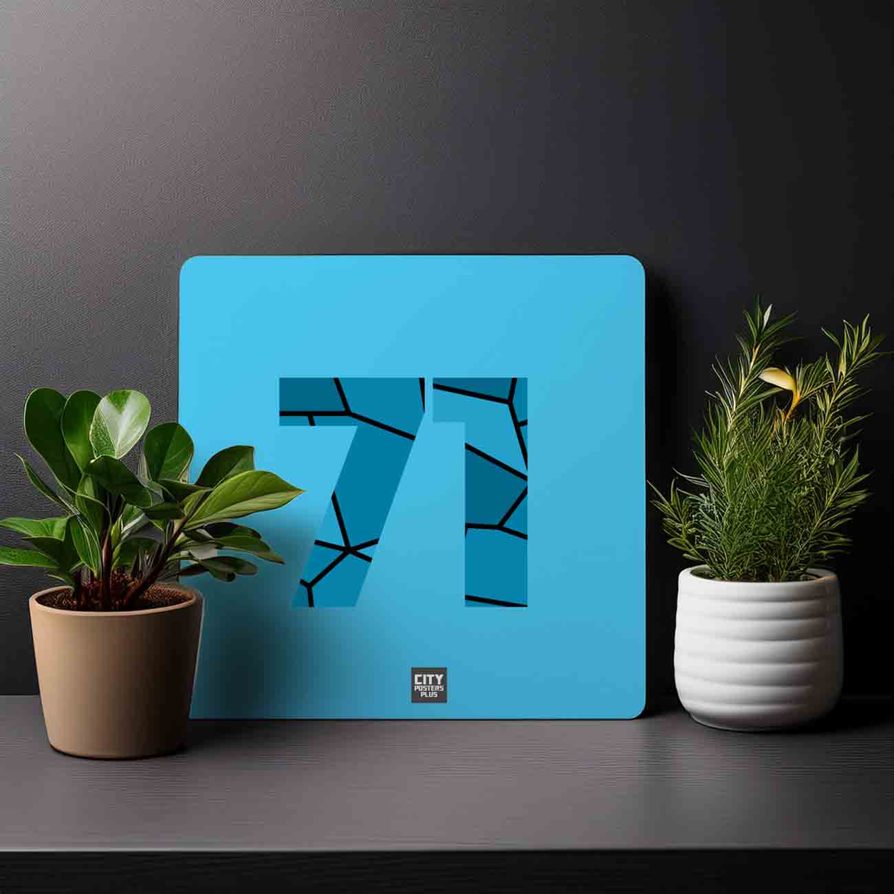 71 Number Mousepad (Sky Blue)