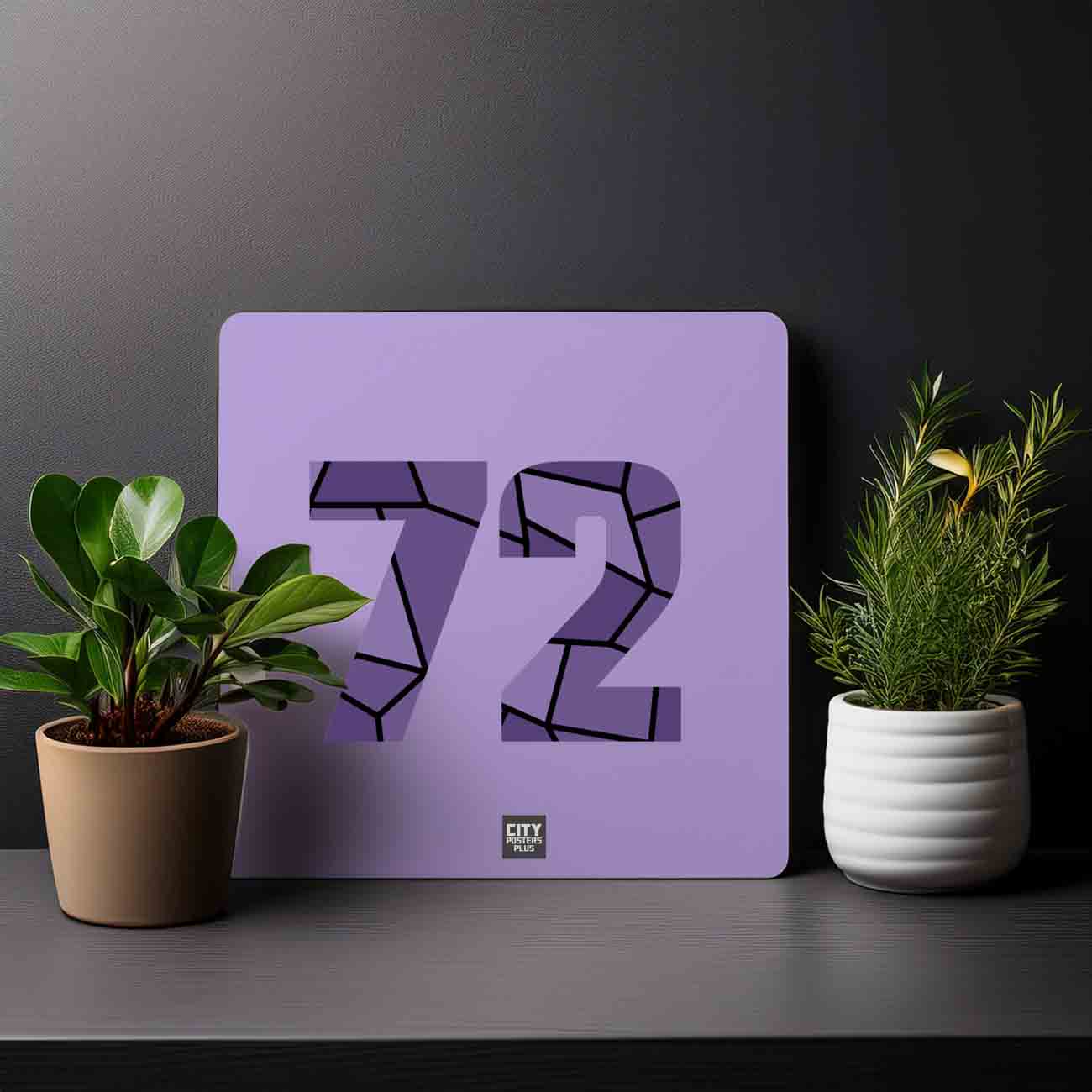 72 Number Mousepad (Iris Lavender)