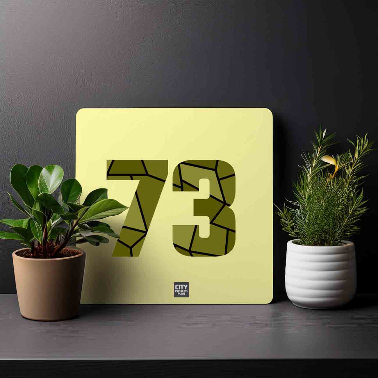 73 Number Mousepad (Butter Yellow)