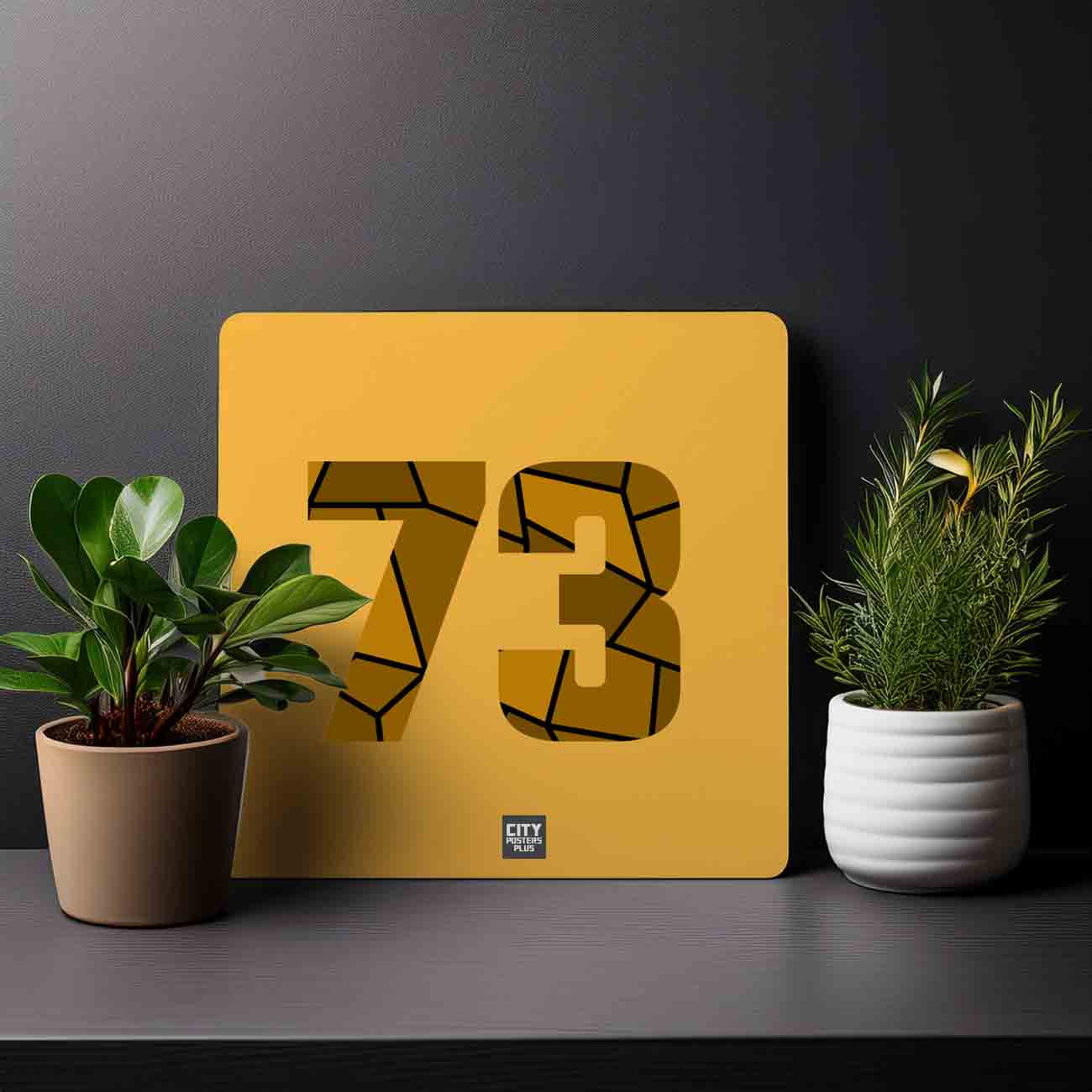 73 Number Mousepad (Golden Yellow)