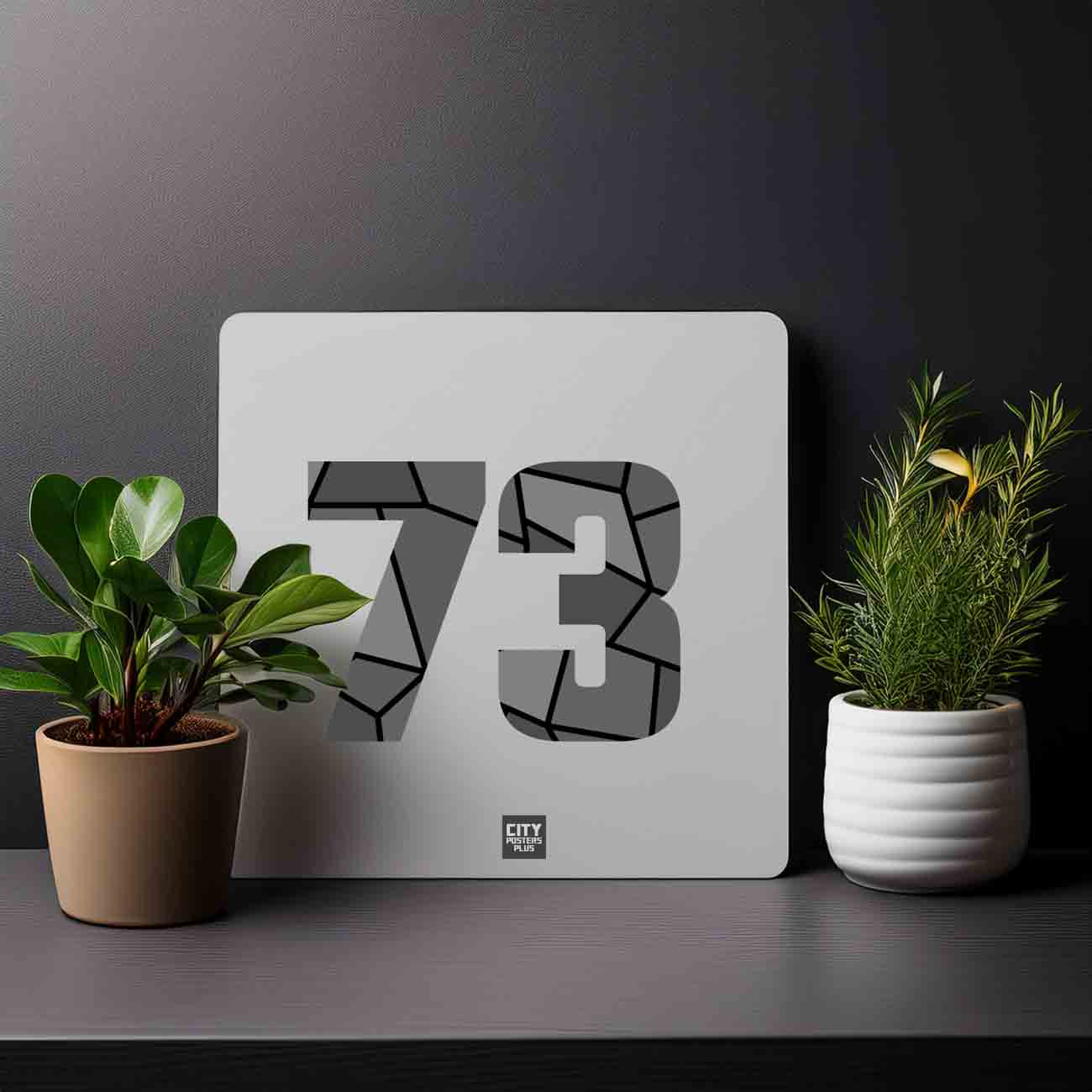 73 Number Mousepad (Melange Grey)