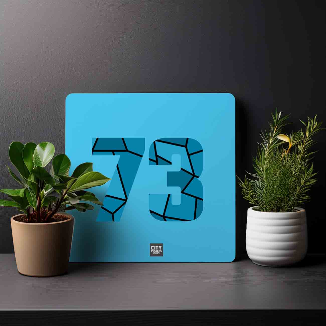 73 Number Mousepad (Sky Blue)