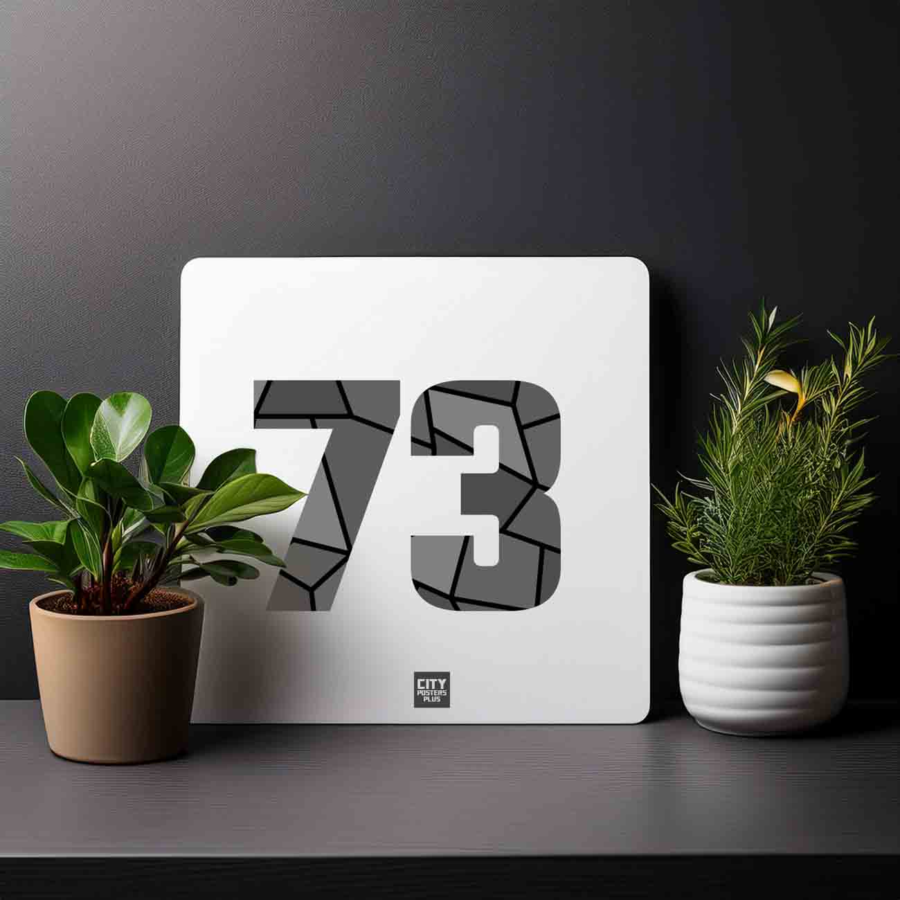 73 Number Mousepad (White)