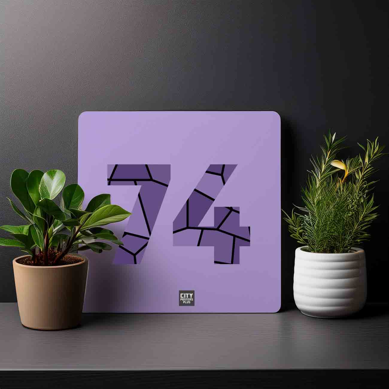 74 Number Mousepad (Iris Lavender)