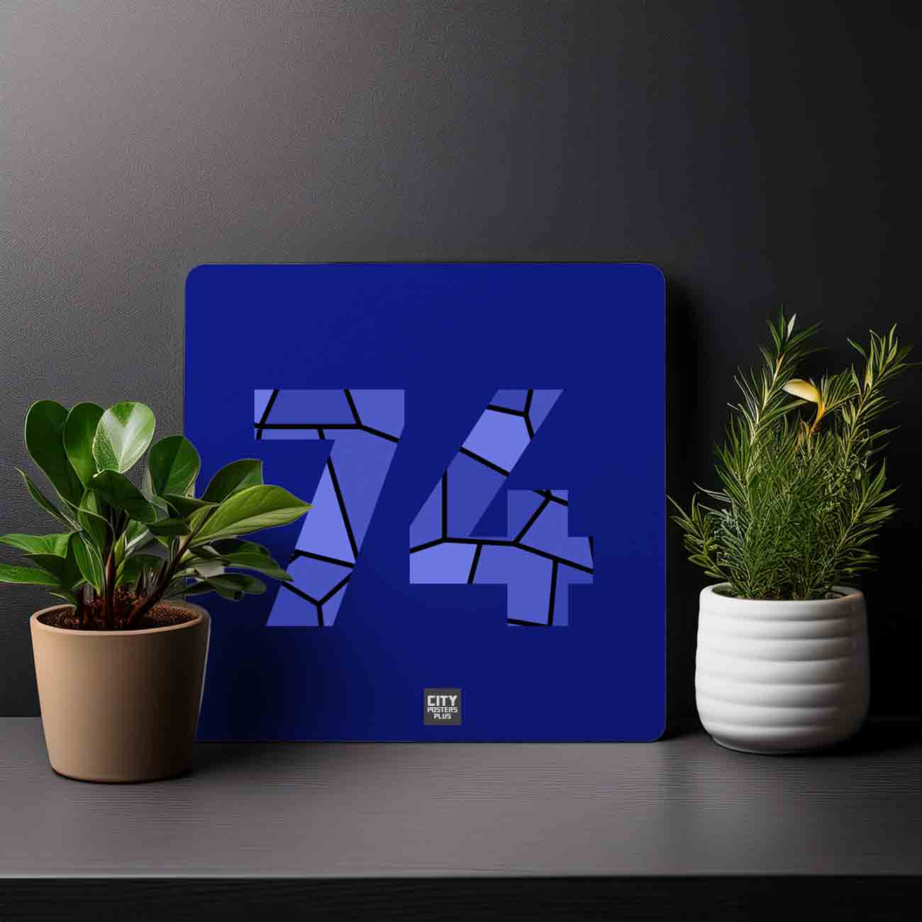 74 Number Mousepad (Royal Blue)