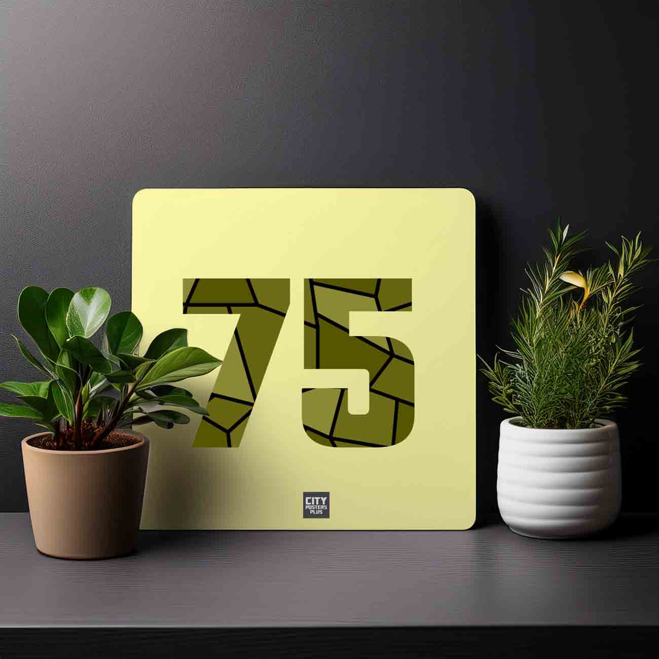 75 Number Mousepad (Butter Yellow)
