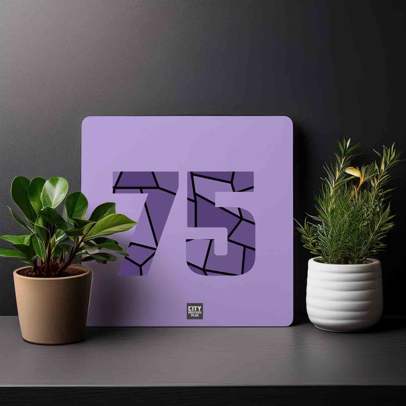 75 Number Mousepad (Iris Lavender)