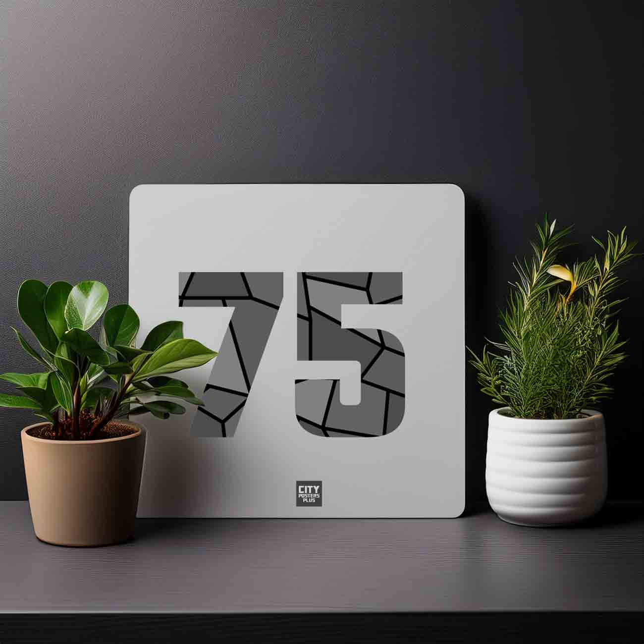 75 Number Mousepad (Melange Grey)
