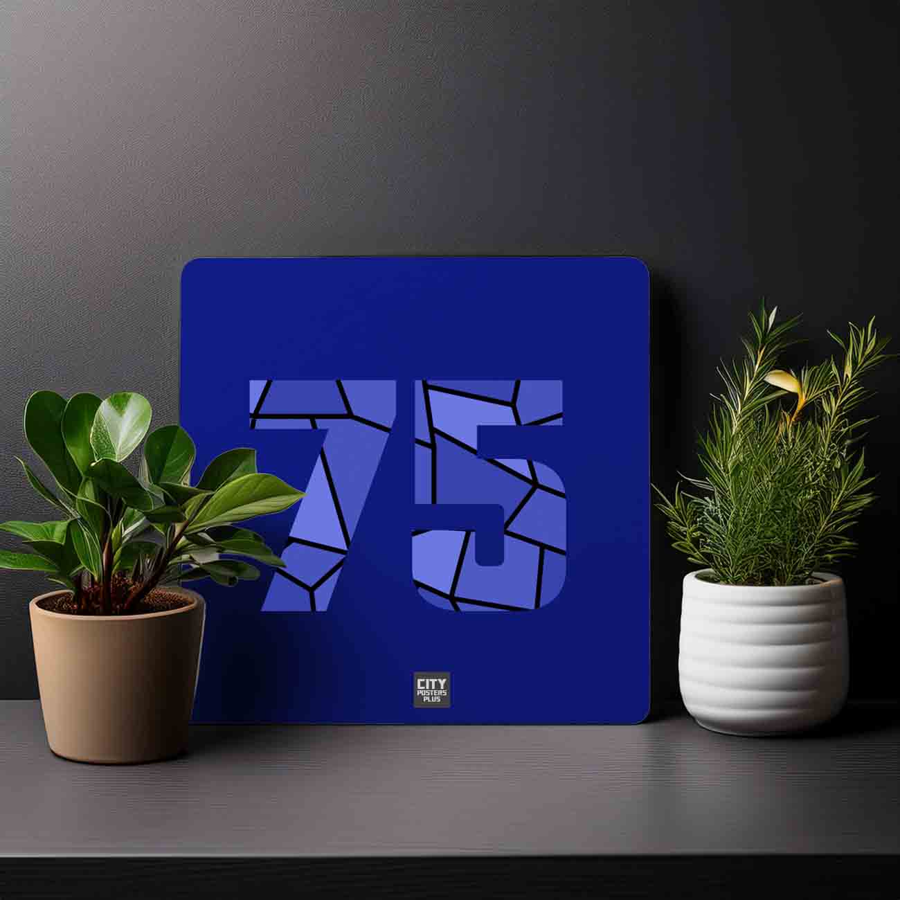 75 Number Mousepad (Royal Blue)
