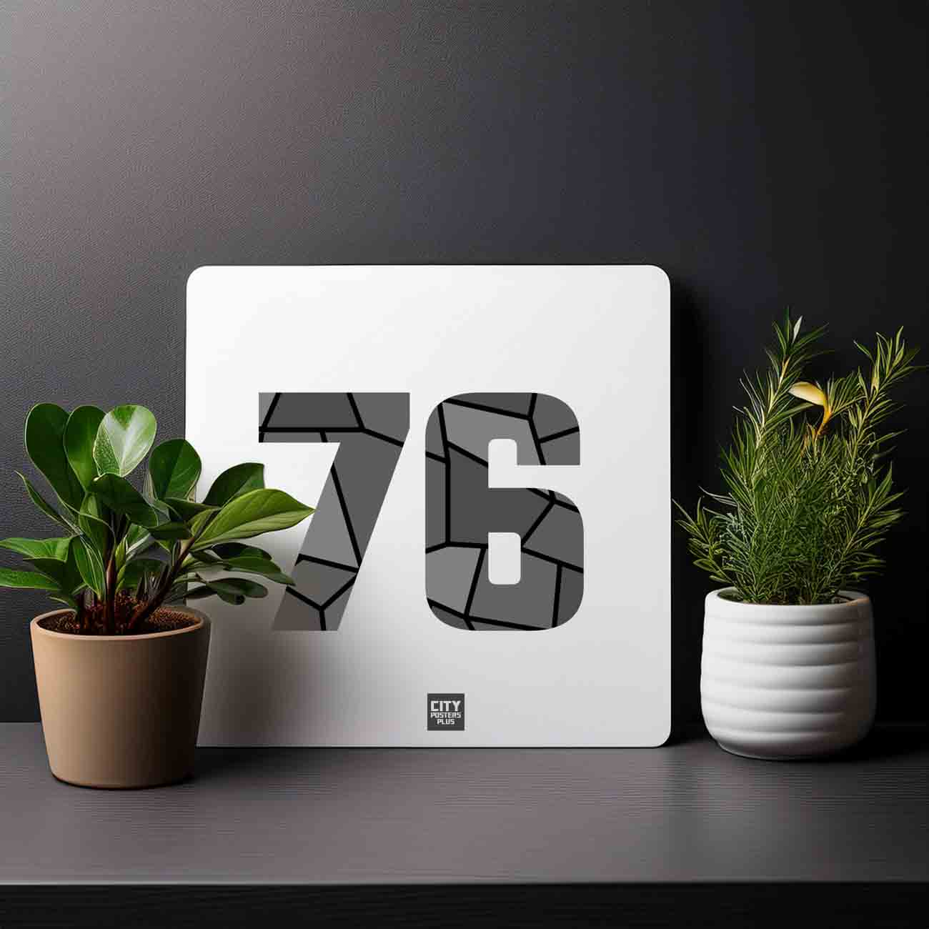 76 Number Mousepad (White)