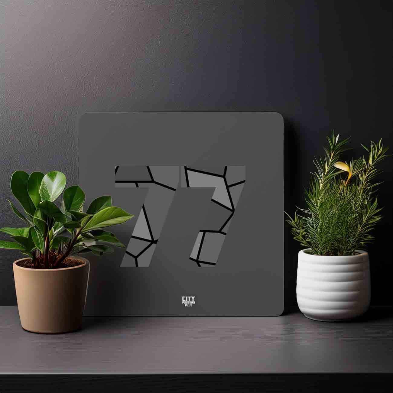 77 Number Mousepad (Charcoal Grey)