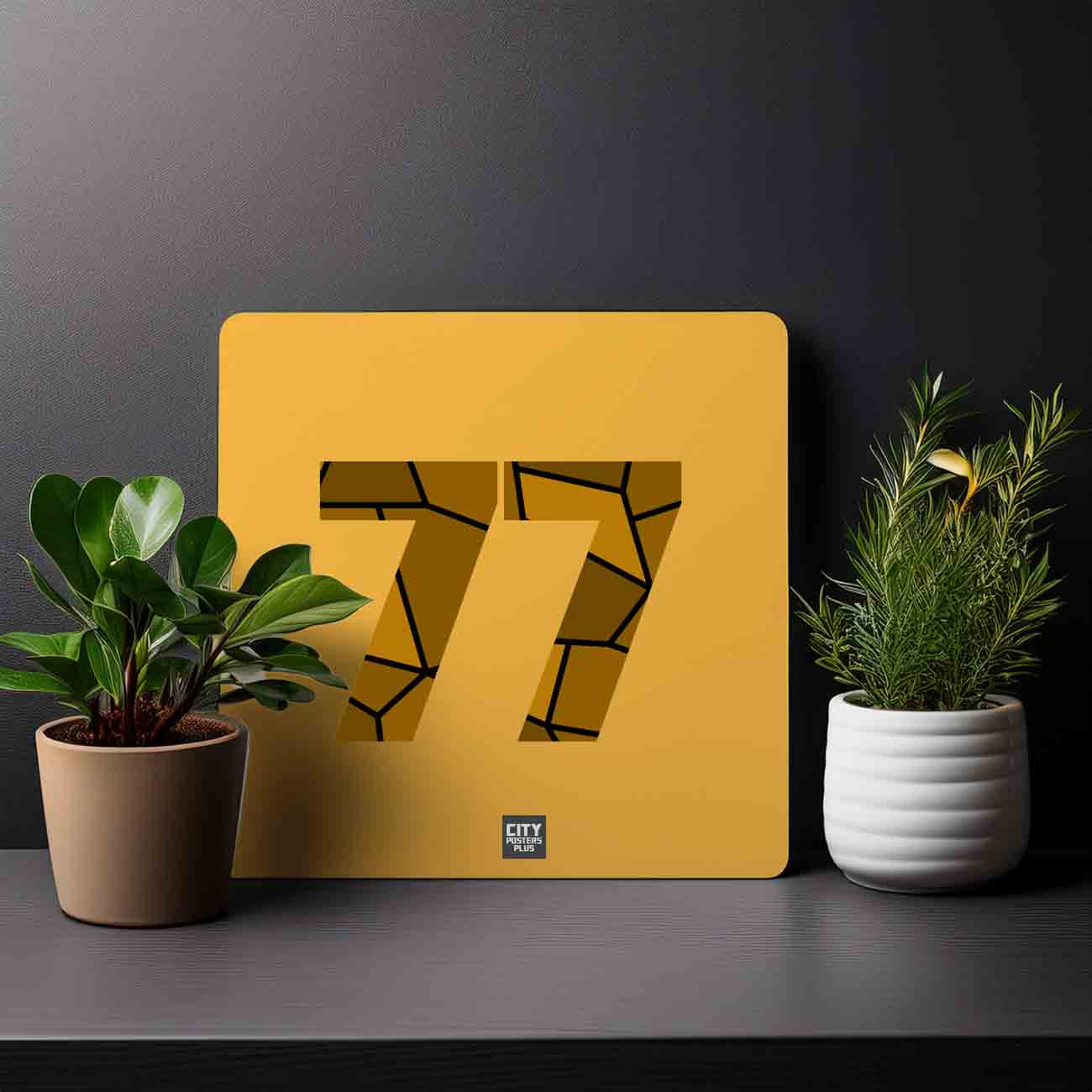 77 Number Mousepad (Golden Yellow)