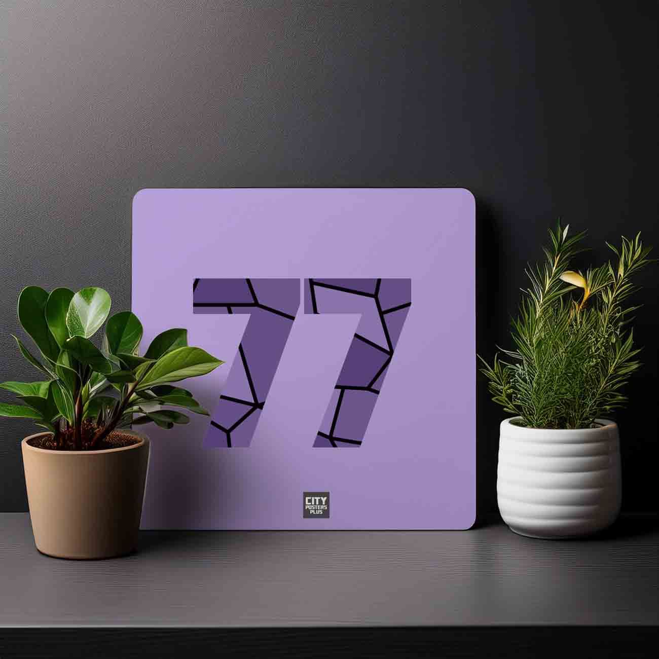 77 Number Mousepad (Iris Lavender)