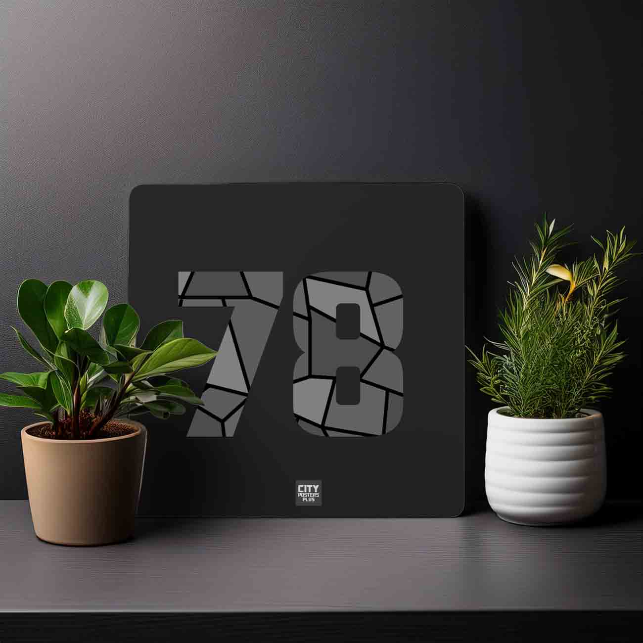 78 Number Mousepad (Black)