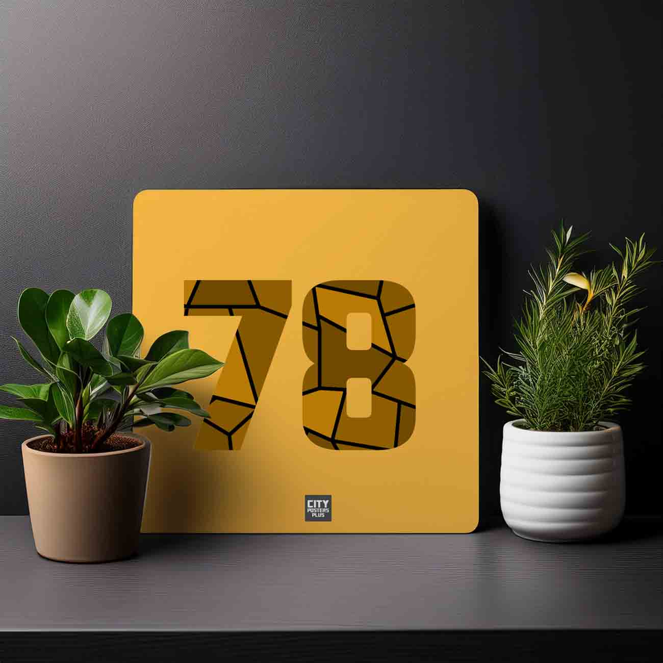 78 Number Mousepad (Golden Yellow)