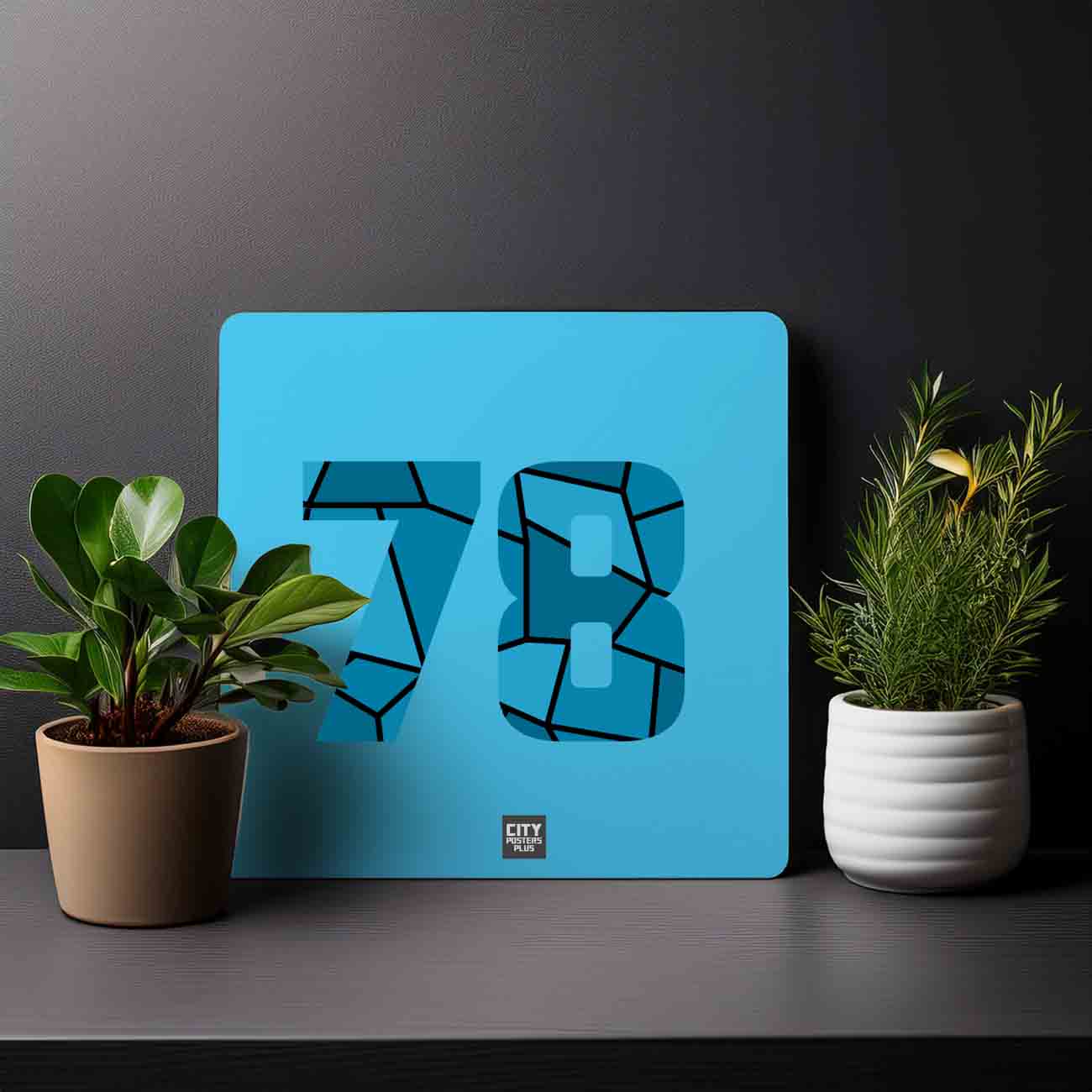 78 Number Mousepad (Sky Blue)