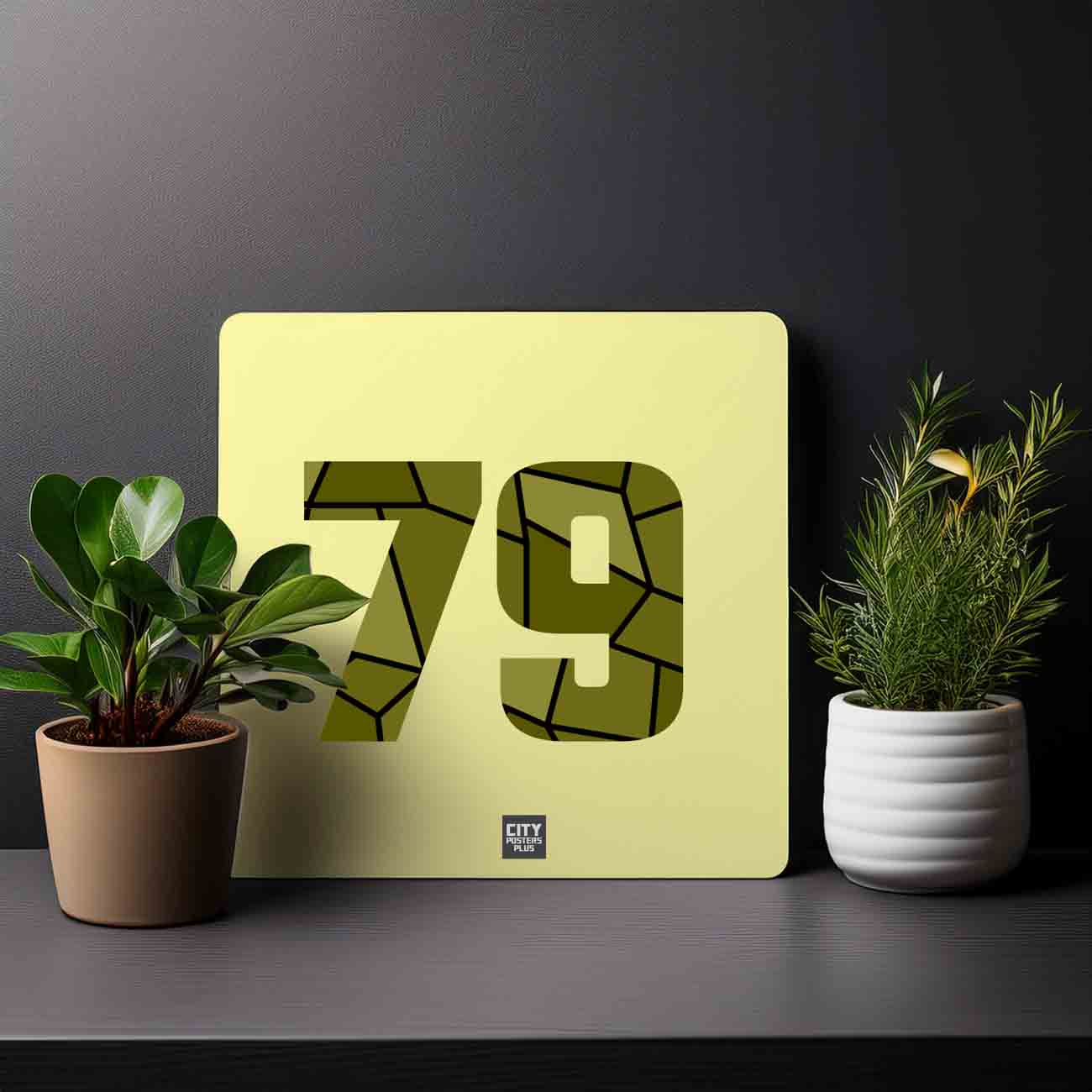 79 Number Mousepad (Butter Yellow)