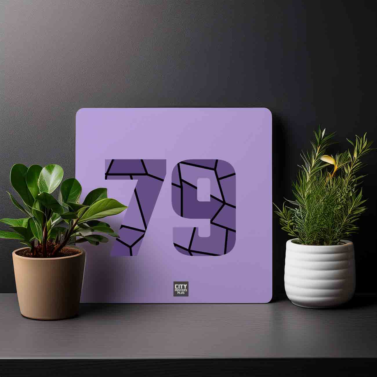 79 Number Mousepad (Iris Lavender)