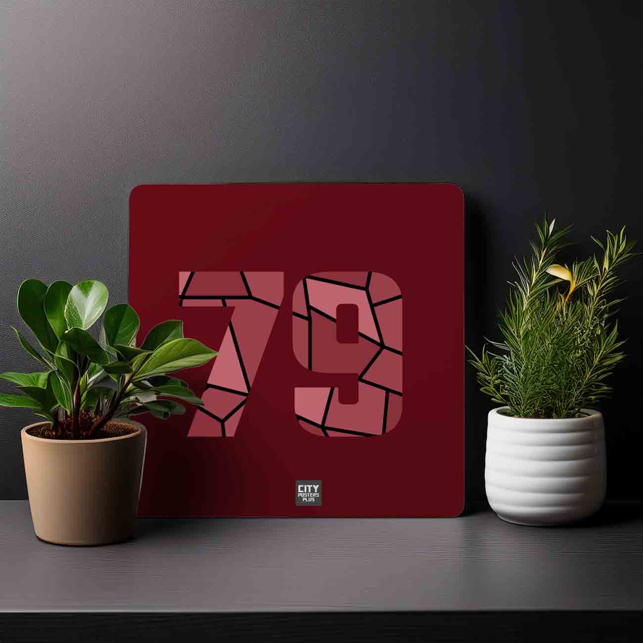 79 Number Mousepad (Maroon)