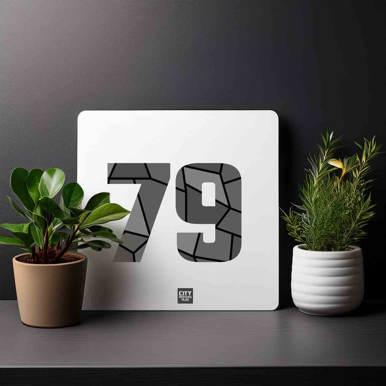 79 Number Mousepad (White)