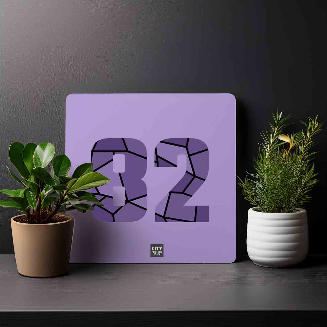 82 Number Mousepad (Iris Lavender)