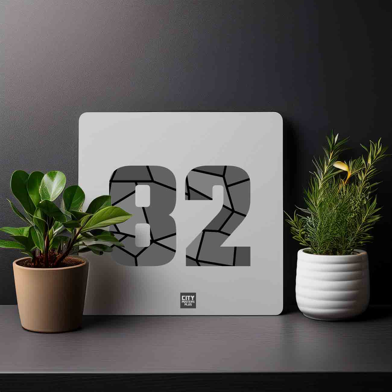 82 Number Mousepad (Melange Grey)