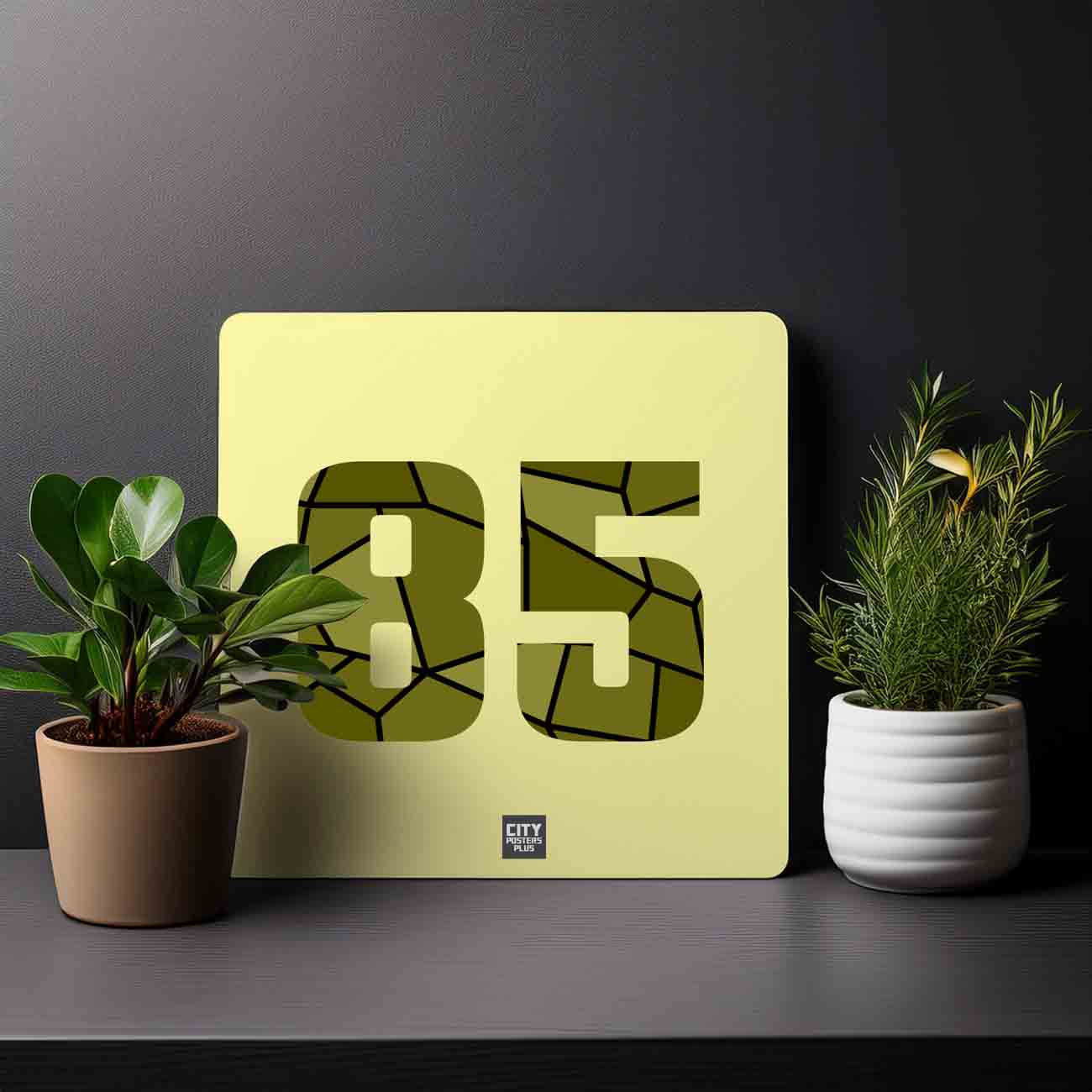 85 Number Mousepad (Butter Yellow)