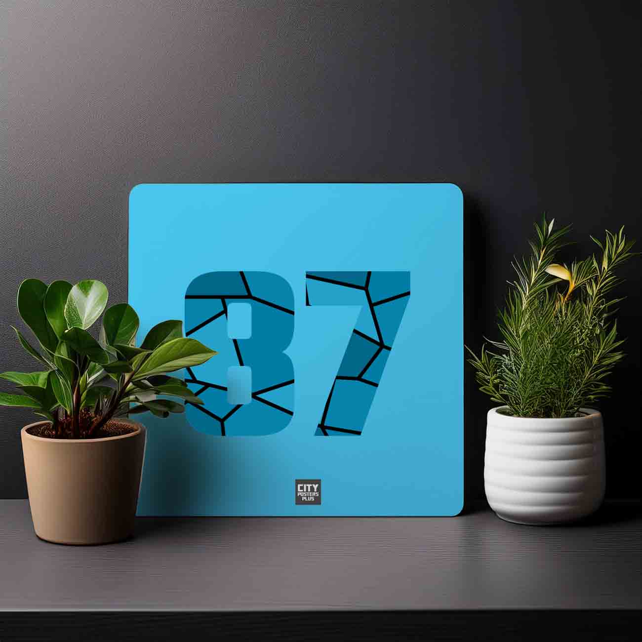 87 Number Mousepad (Sky Blue)