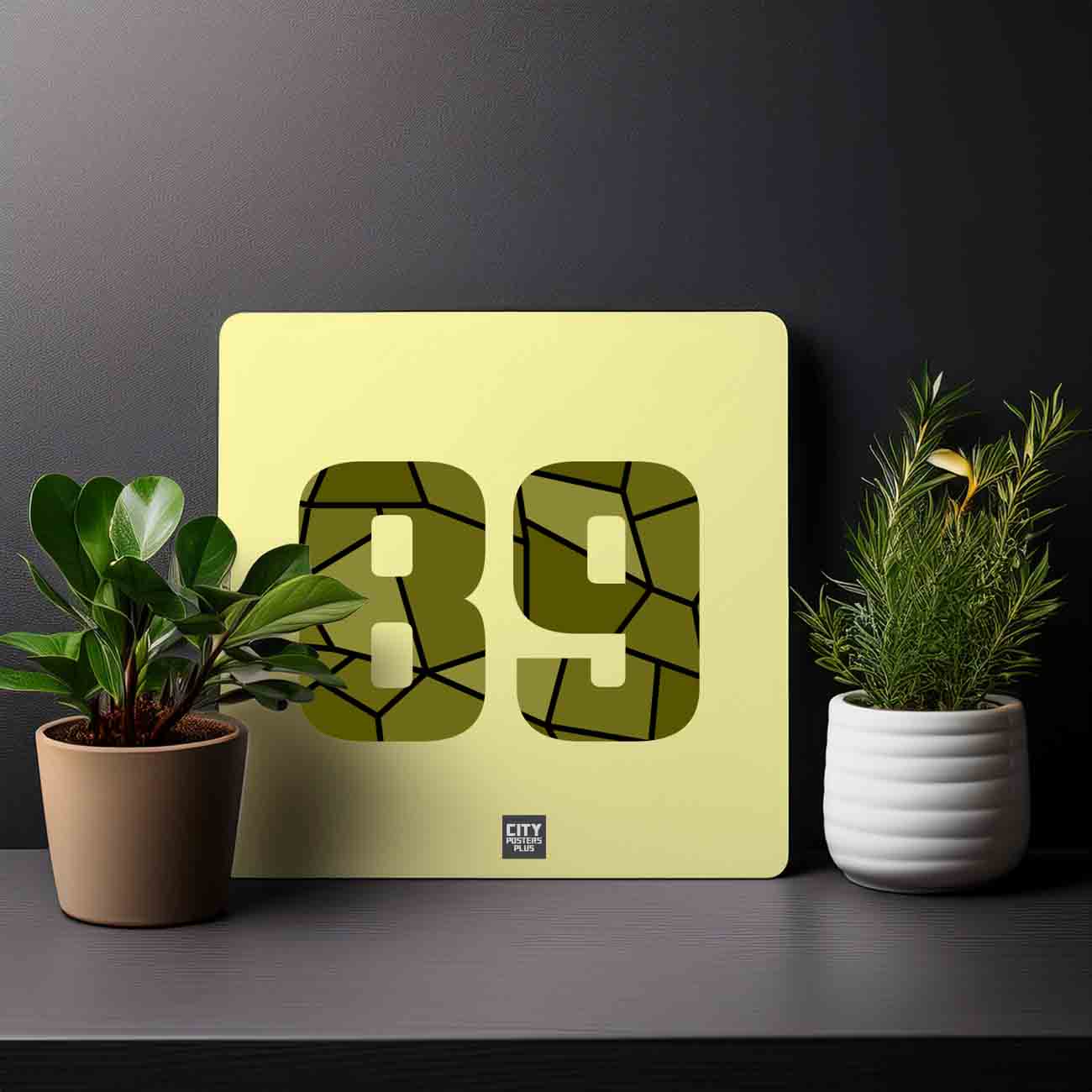 89 Number Mousepad (Butter Yellow)