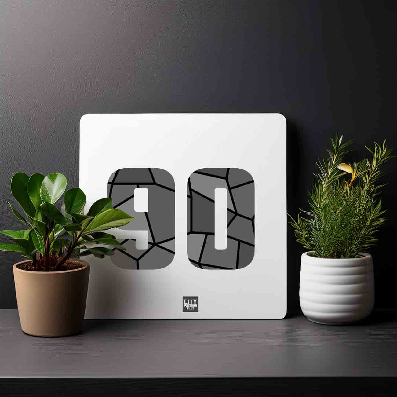 90 Number Mousepad (White)
