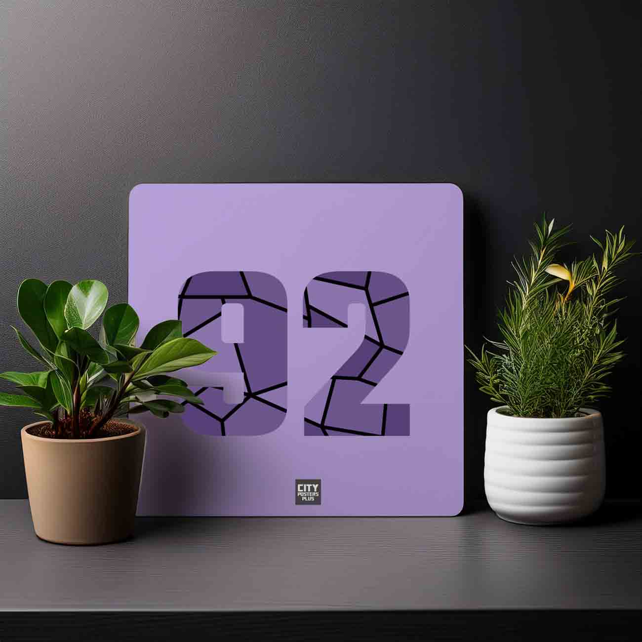 92 Number Mousepad (Iris Lavender)