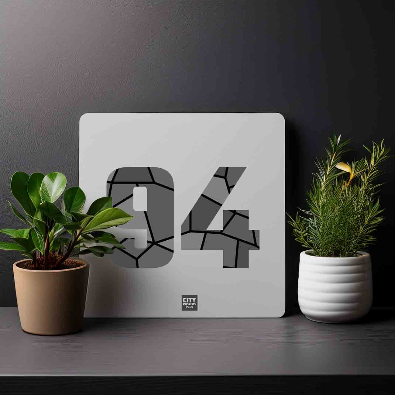 94 Number Mousepad (Melange Grey)