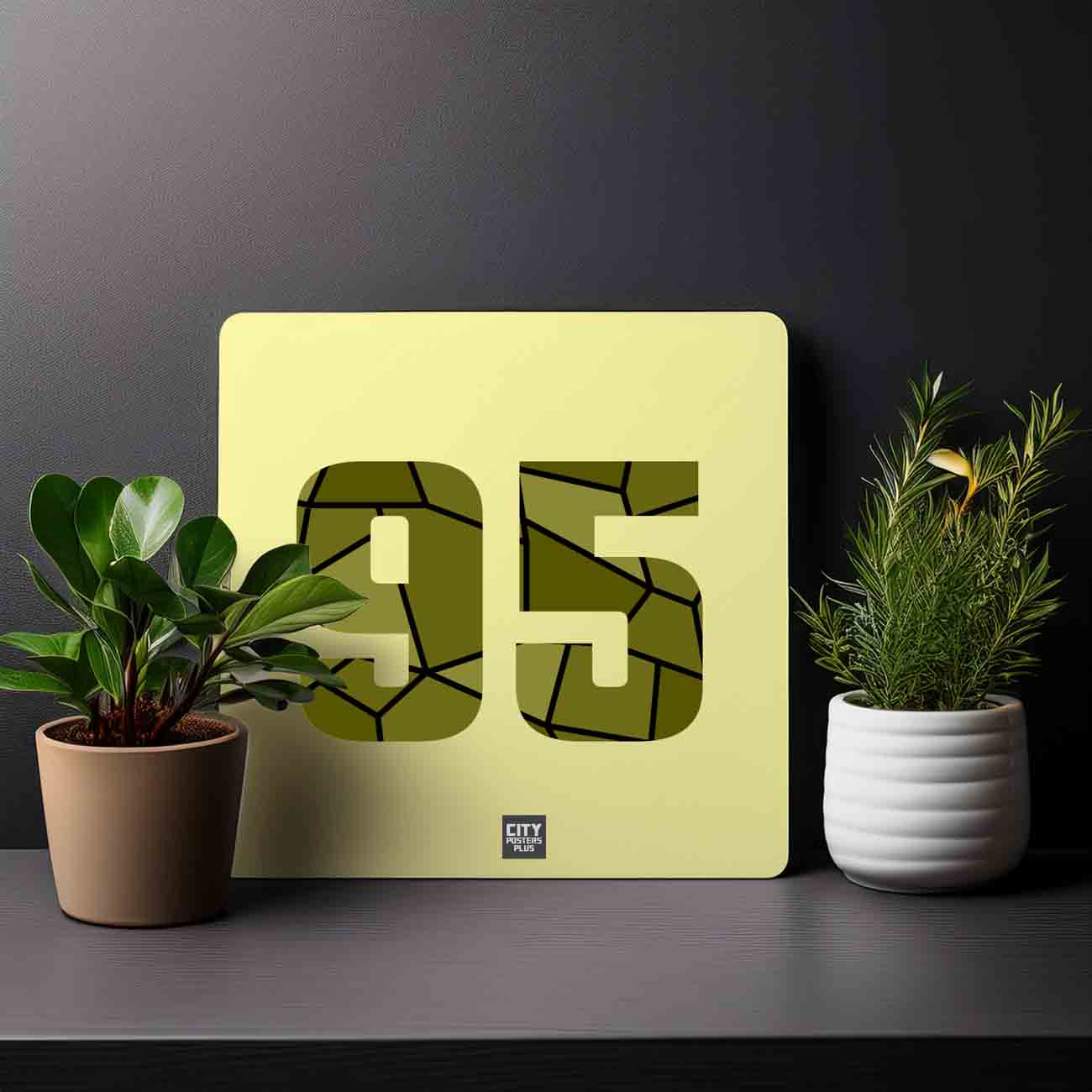 95 Number Mousepad (Butter Yellow)