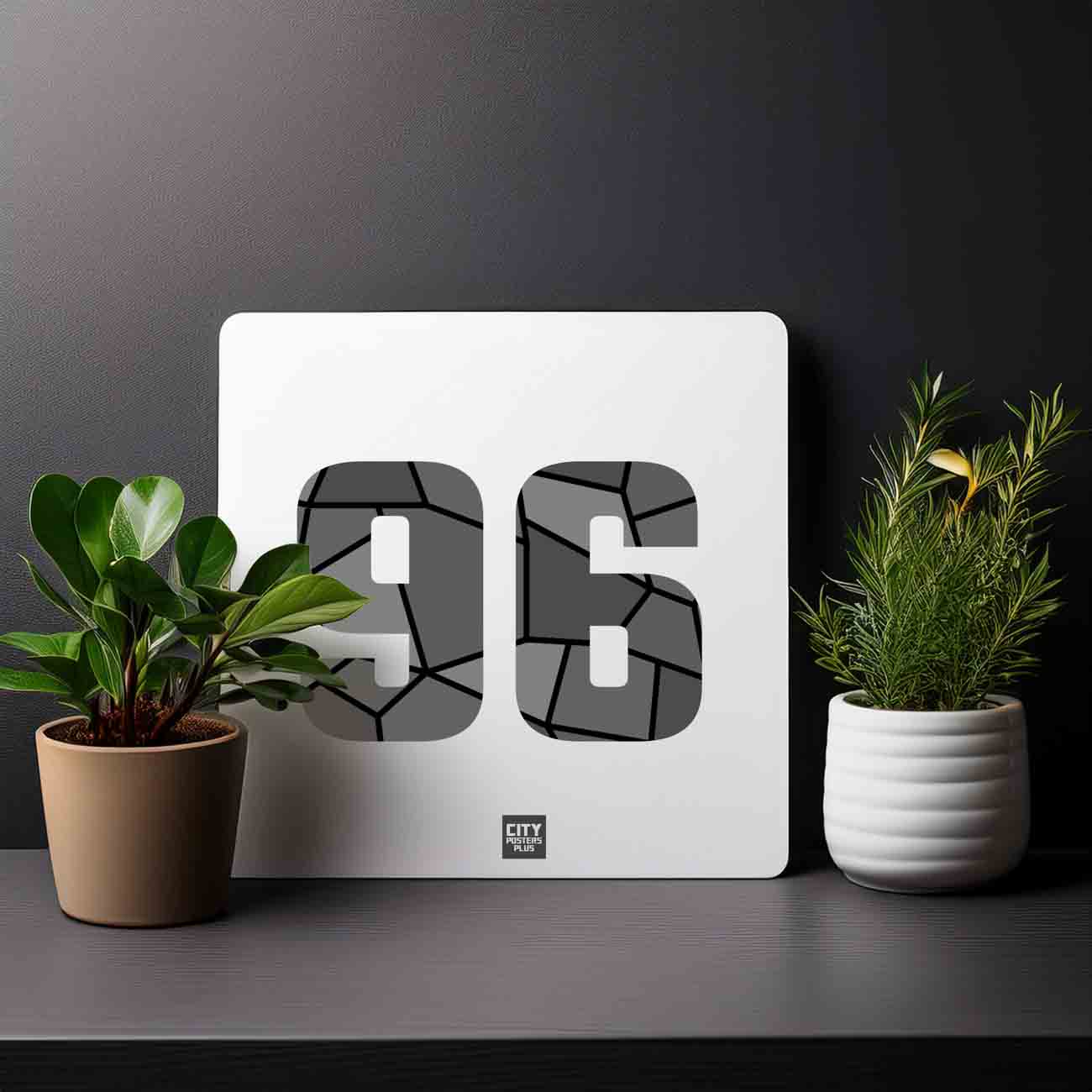 96 Number Mousepad (White)