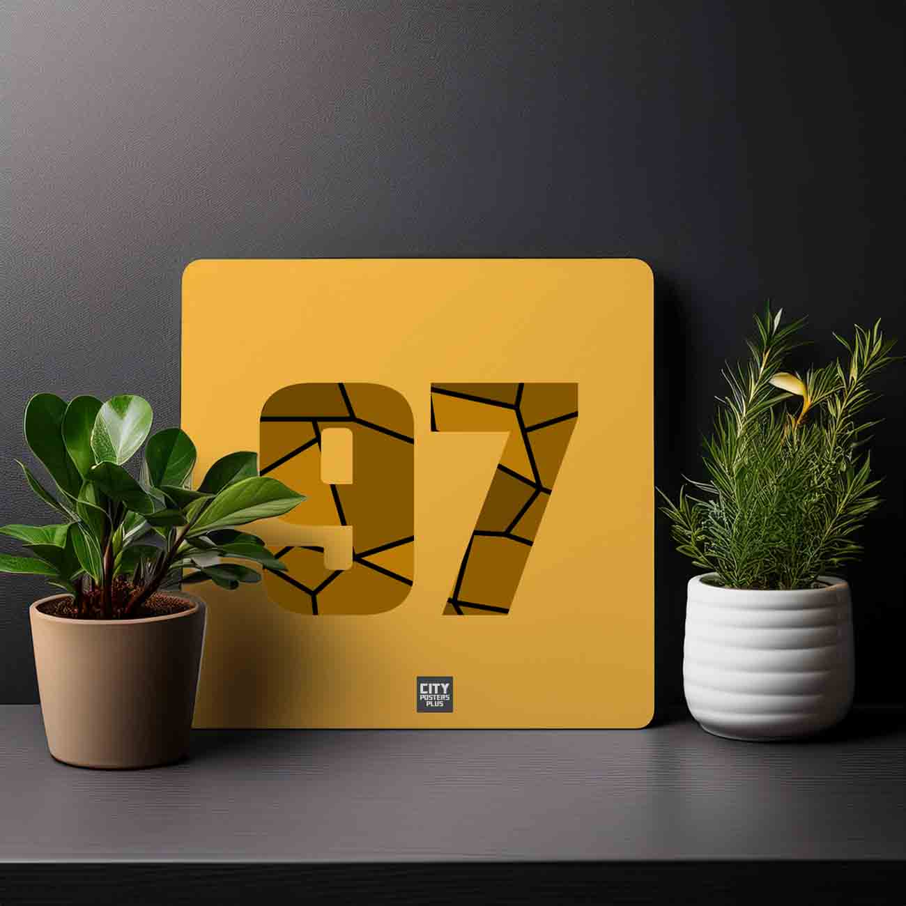 97 Number Mousepad (Golden Yellow)