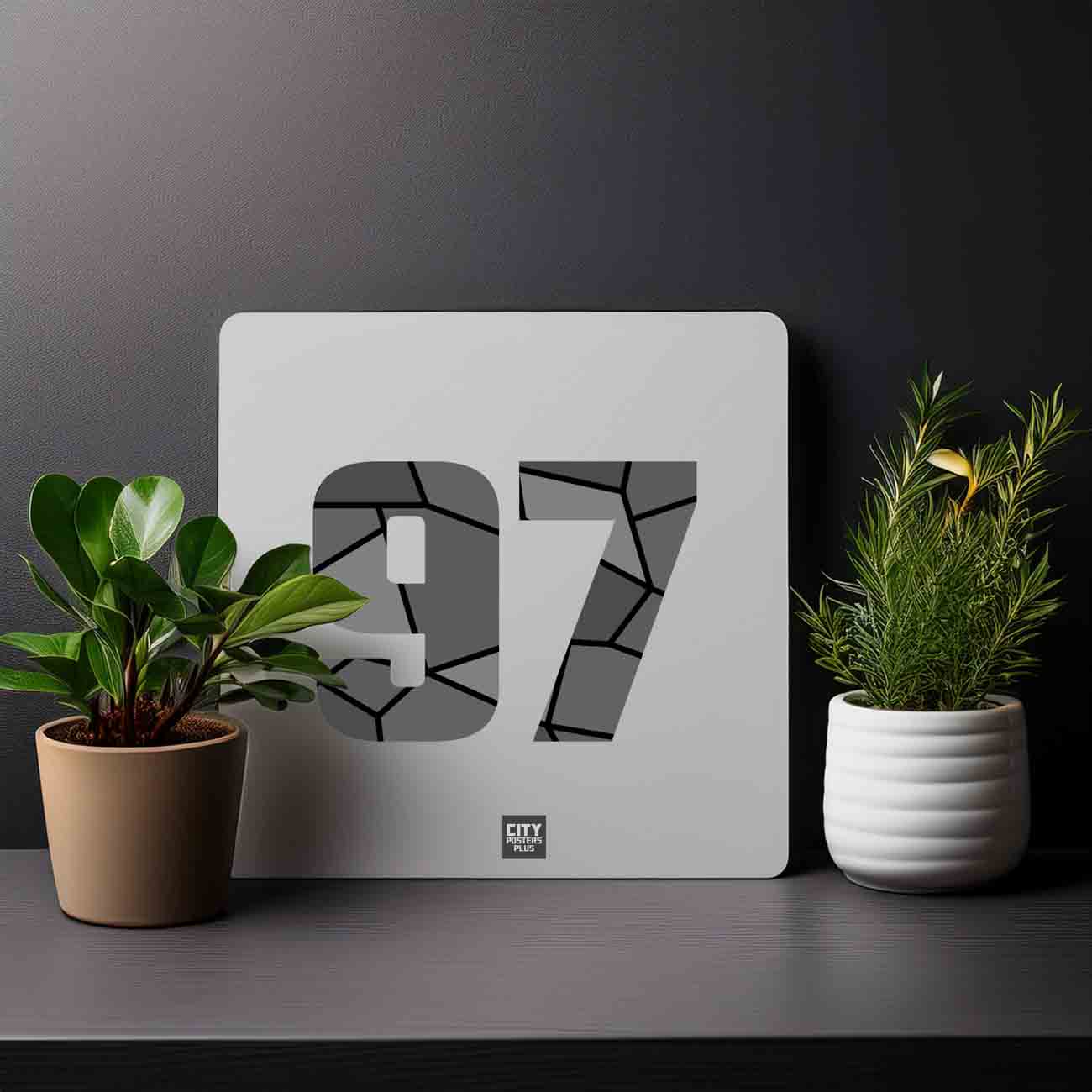 97 Number Mousepad (Melange Grey)