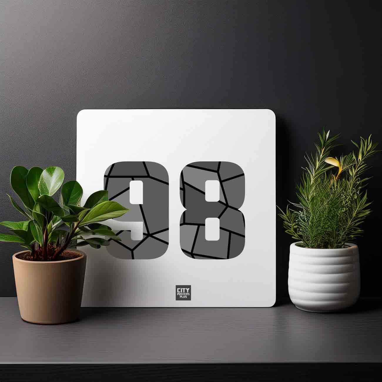 98 Number Mousepad (White)