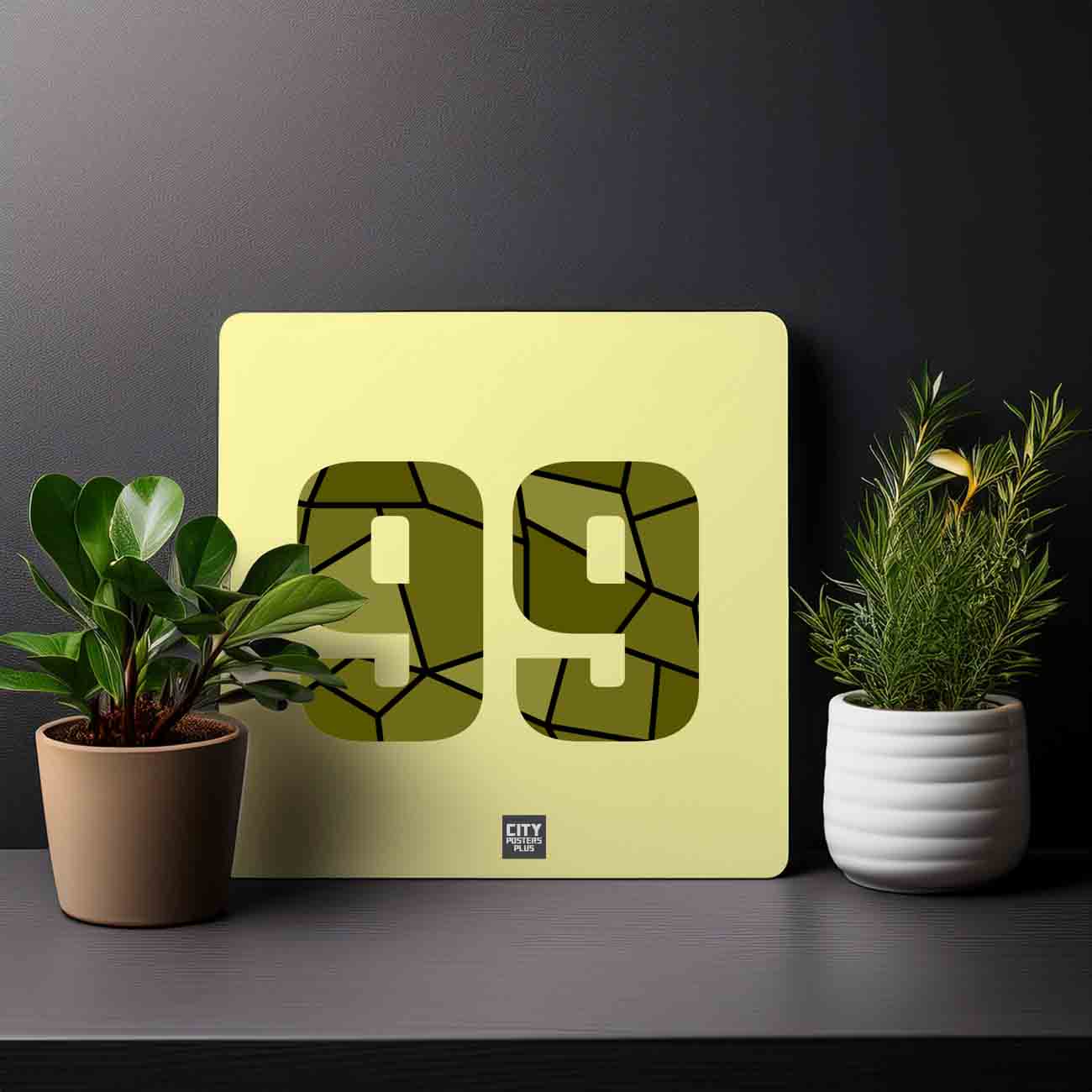 99 Number Mousepad (Butter Yellow)
