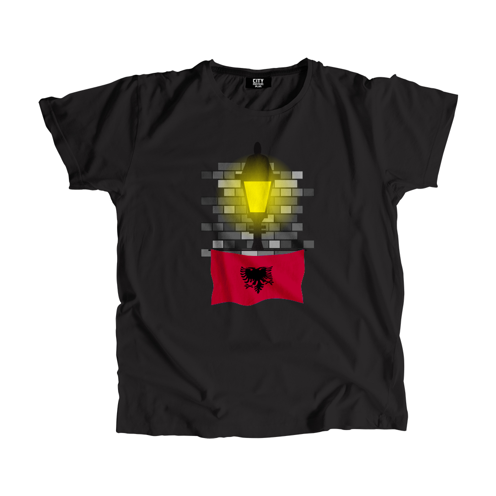Albania Street Lamp Bricks Men Unisex T-Shirt